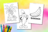 Free Printable Banana Coloring Pages (PDF)