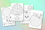 Apple-Themed Dot Marker Printables for Preschool Kids
